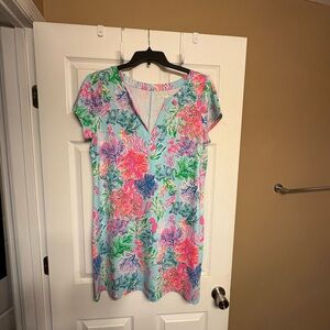 Lilly Pulitzer Celestial Blue Cay To My Heart UPF+ 50 Sophiletta Dress XL